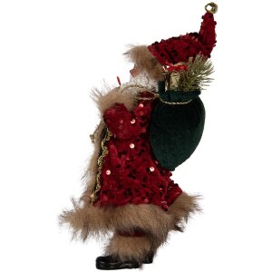 Decoración Papá Noel Clayre & Eef 66322 16x12x31 cm Rojo