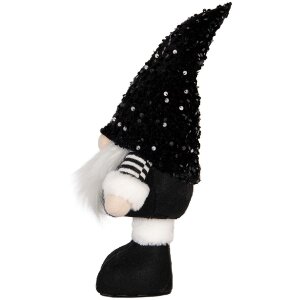 Clayre & Eef 66326 Decoración Gnomo con LED 10x15x38 cm