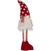 Clayre & Eef 66328 Decoración Gnomo con LED Rojo y Blanco 8x12x56 cm