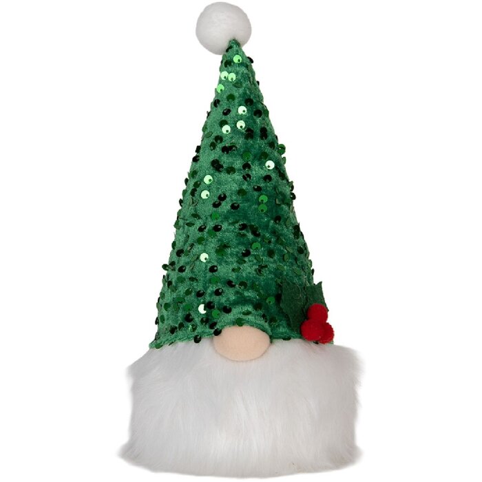 Clayre & Eef 66331 Decoración Gnomo con LED 10x10x25 cm