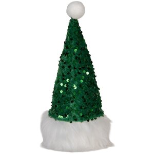 Clayre & Eef 66331 Decoración Gnomo con LED 10x10x25 cm