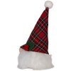 Clayre & Eef 66332 Decoración Gnomo con LED Rojo-Blanco 10x10x25 cm
