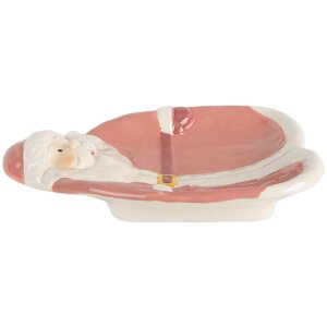 Plato pequeño Clayre & Eef 6CE2213P 20x16x4 cm rosa-blanco