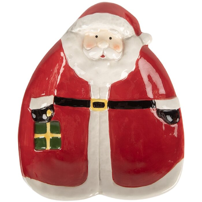 Clayre & Eef 6CE2213R Plato pequeño 20x16x4 cm Rojo