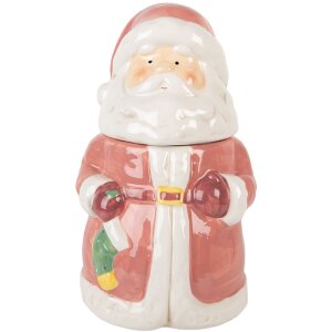 Clayre & Eef 6CE2215 Tarro con Tapa Ø 15x26 cm Rosa/Blanco