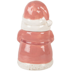 Clayre & Eef 6CE2215 Tarro con Tapa Ø 15x26 cm Rosa/Blanco