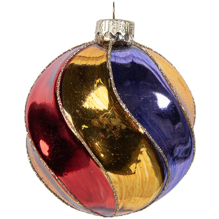 Adorno navideño Clayre & Eef 6GL5100 Ø 8x8 cm multicolor