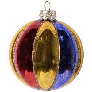 Clayre & Eef 6GL5101 Adorno de Navidad Ø 8x8 cm Multicolor