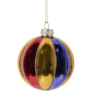 Clayre & Eef 6GL5101 Adorno de Navidad Ø 8x8 cm Multicolor