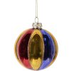 Clayre & Eef 6GL5101 Adorno de Navidad Ø 8x8 cm Multicolor