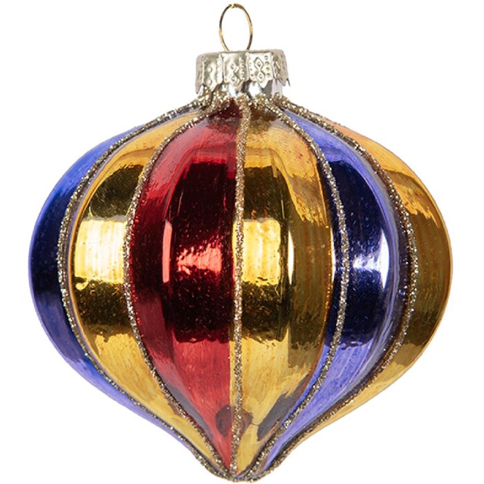 Adorno de Navidad Clayre & Eef 6GL5102 Ø 8 cm multicolor