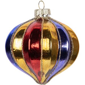Adorno de Navidad Clayre & Eef 6GL5102 Ø 8 cm multicolor