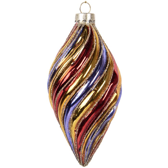 Adorno navideño Clayre & Eef 6GL5103 Ø 6x13 cm Multicolor