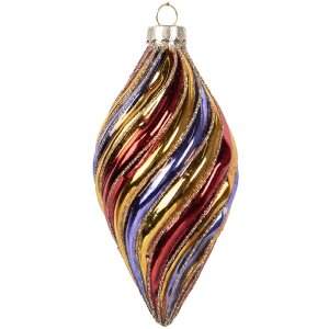 Adorno navideño Clayre & Eef 6GL5103 Ø 6x13 cm Multicolor