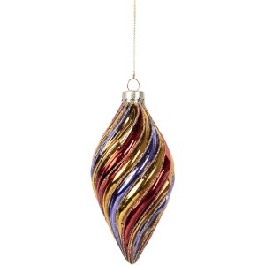 Adorno navideño Clayre & Eef 6GL5103 Ø 6x13 cm Multicolor
