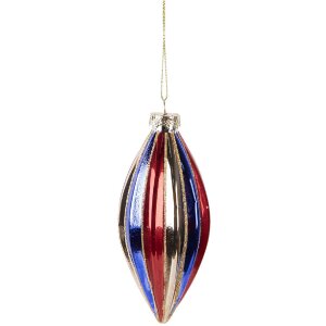 Adorno navideño Clayre & Eef 6GL5104 Ø 6x13 cm Multicolor