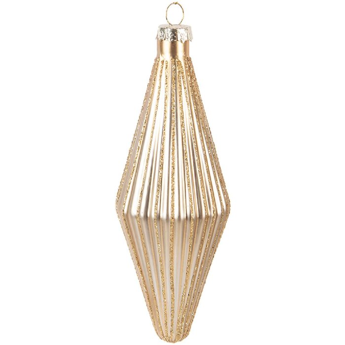Adorno navideño Clayre & Eef 6GL5113 Ø 5x15 cm Dorado