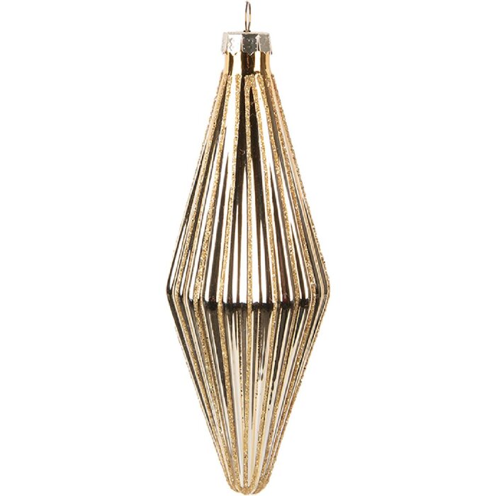 Clayre & Eef 6GL5114 Adorno de Navidad Ø 5x15 cm Dorado