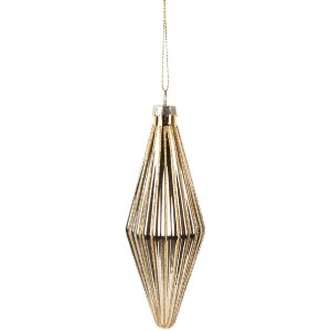 Clayre & Eef 6GL5114 Adorno de Navidad Ø 5x15 cm Dorado