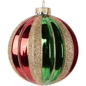 Adorno de Navidad Clayre & Eef 6GL5116 Ø 10x11 cm Verde Rojo