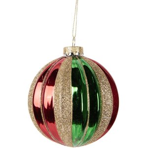 Adorno de Navidad Clayre & Eef 6GL5116 Ø 10x11 cm Verde Rojo