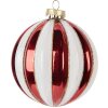 Adorno navideño Clayre & Eef 6GL5118 Ø 10x11 cm Rojo y Blanco