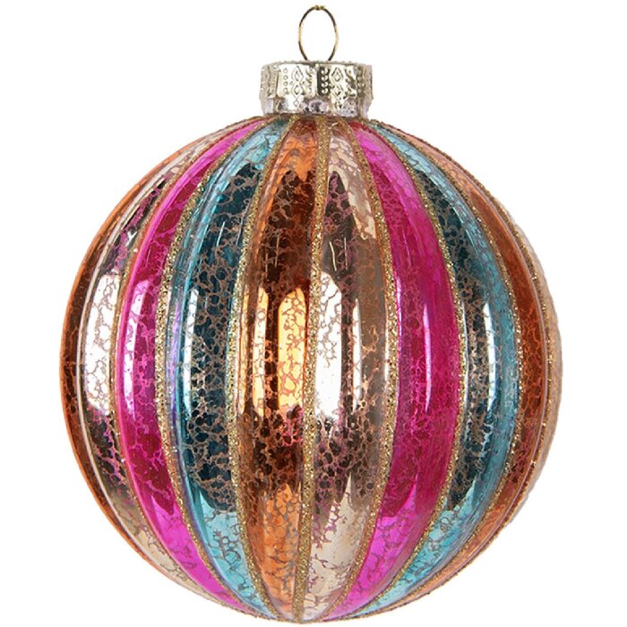 Clayre & Eef 6GL5176 Adorno navideño Ø 10x11 cm Multicolor