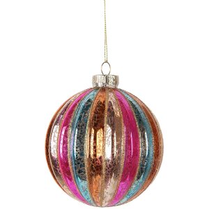 Clayre & Eef 6GL5176 Adorno navideño Ø 10x11 cm Multicolor