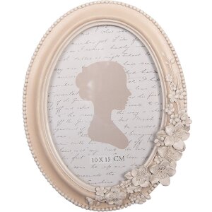 Clayre & Eef 2F1319 Marco de Fotos 15x2x19 cm para Fotos 10x15 cm rosa-beige