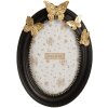 Clayre & Eef 2F1359S Marco de Fotos 14x2x19 cm 10x15 cm Negro Dorado