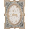Marco de Fotos Clayre & Eef 2F1365S 15x2x21 cm / 10x15 cm Azul Dorado