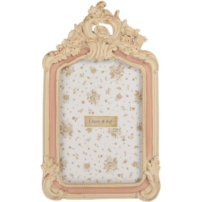 Marco de Fotos Clayre & Eef 2F1367M 16x2x25 cm Beige Rosa