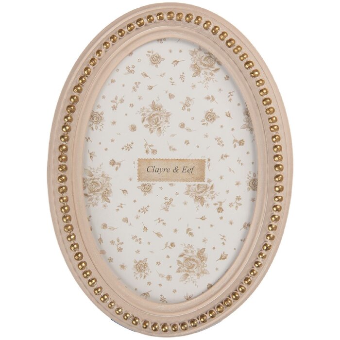 Clayre & Eef 2F1370S Marco de Fotos 13x2x18 cm / 10x15 cm Rosa Gold