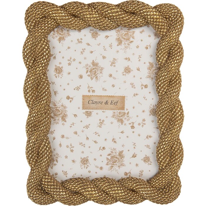 Clayre & Eef 2F1374M Marco de Fotos 17x2x22 cm / 13x18 cm dorado