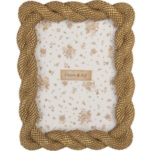 Clayre & Eef 2F1374M Marco de Fotos 17x2x22 cm / 13x18 cm dorado