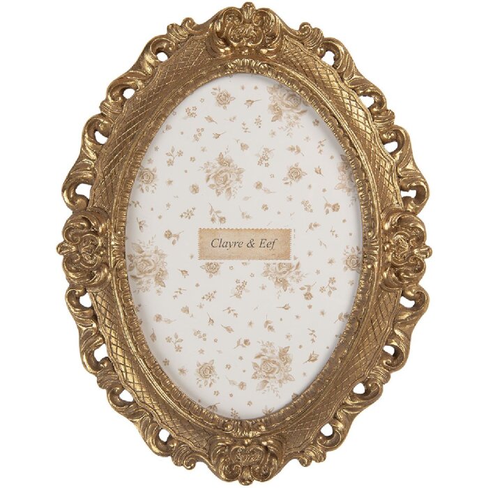 Clayre & Eef 2F1348M Marco de Fotos 19x2x24 cm / 13x18 cm Dorado