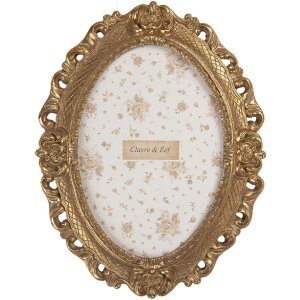 Clayre & Eef 2F1348M Marco de Fotos 19x2x24 cm / 13x18 cm Dorado