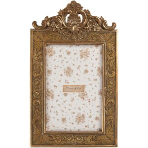 Clayre & Eef 2F1349S Marco de fotos 14x2x24 cm / 10x15 cm Dorado