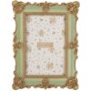 Clayre & Eef 2F1354S Marco de fotos 15x2x21 cm / 10x15 cm Verde Dorado