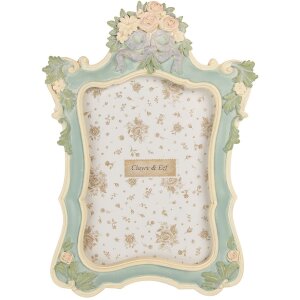 Clayre & Eef 2F1362M Marco de Fotos 19x2x26 cm / 13x18 cm Verde Beige