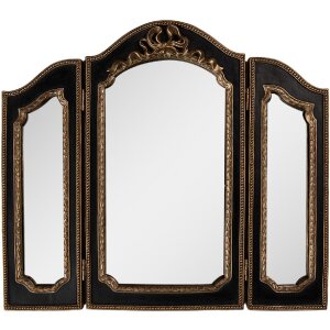 Espejo de pared Clayre & Eef 62S317 38x2x34 cm Negro y Dorado