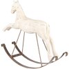 Caballo Balancín Decoración Clayre & Eef 5PR0176 61x15x51 cm Blanco