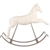 Caballo Balancín Decoración Clayre & Eef 5PR0176 61x15x51 cm Blanco