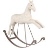 Caballo Balancín Decoración Clayre & Eef 5PR0176 61x15x51 cm Blanco