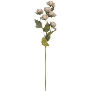 Rama decorativa con flores Clayre & Eef 6PL0409G 10x10x63 cm Gris-Verde