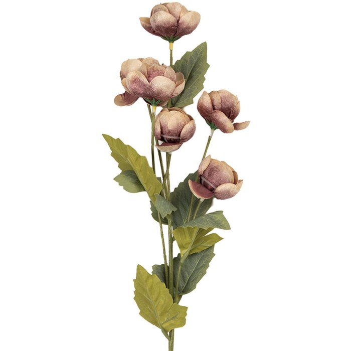 Rama decorativa con flores Clayre & Eef 6PL0409PA 10x10x63 cm Violeta