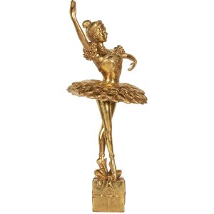 Decoración Bailarina Clayre & Eef 6PR5418 20x17x45 cm Dorado