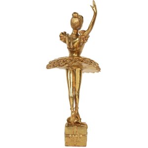 Decoración Bailarina Clayre & Eef 6PR5418 20x17x45 cm Dorado