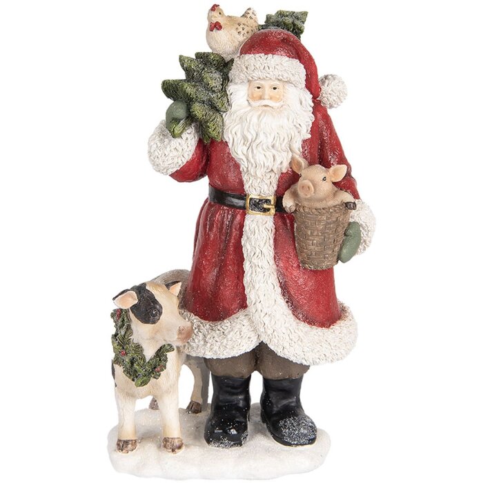 Clayre & Eef 6PR5517 Decoración Papá Noel 17x16x30 cm Rojo