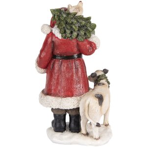 Clayre & Eef 6PR5517 Decoración Papá Noel 17x16x30 cm Rojo